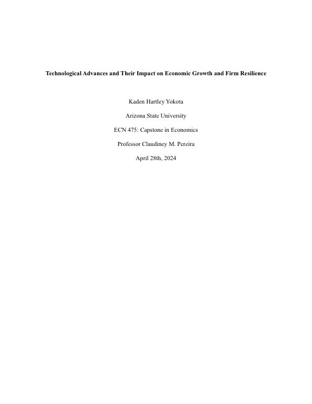 Economics Capstone Paper